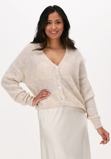 SUMMUM Gilet CARDIGAN FEATHER LIGHT ALPACA en beige - large