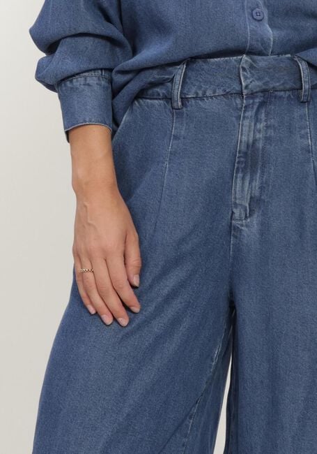 SIMPLE Pantalon large WV-HVY-TENCEL-26-3 en bleu - large