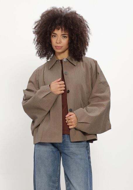 CATWALK JUNKIE Jack CHECK CAPE JACKET en taupe - large