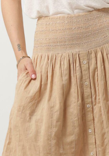 RUBY TUESDAY Jupe maxi SALI LONG SKIRT WITH SMOCK WAISTBAND AND FULL PLACKET Sable - large