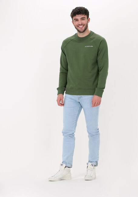 SCOTCH & SODA Chandail CREWNECK LOGO FELPA SWEATSHIRT IN ORGANIC COTTON en vert - large