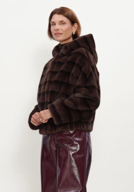 Bruine BEAUMONT Faux fur jas DITA JACKET - large