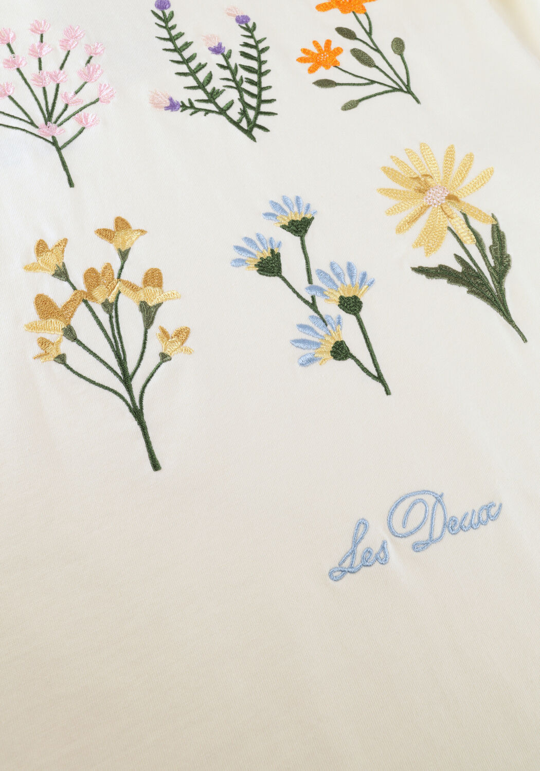 LES DEUX T-shirt WILD FLOWER T-SHIRT Cr&egrave;me - large