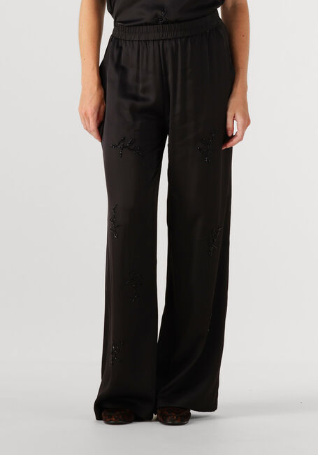 ALIX THE LABEL Pantalon LADIES WOVEN SATIN BEADED PANTS en noir - large