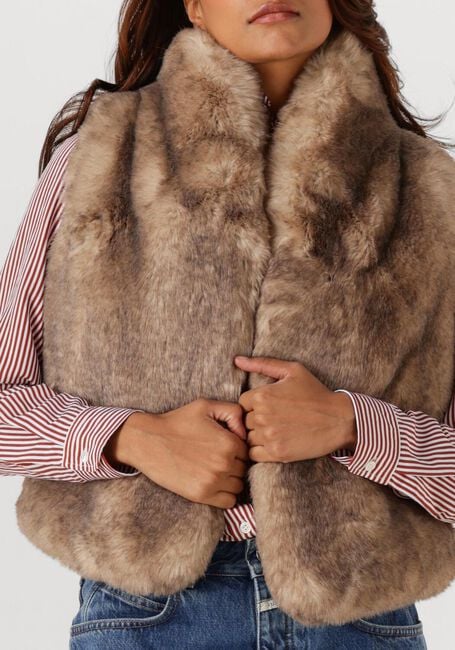 Zand VANESSA BRUNO Faux fur jas MARCELLO VEST - large