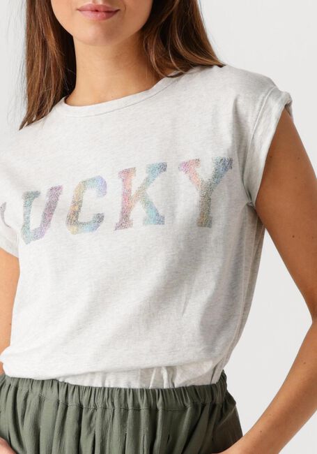 BY-BAR Haut THELMA LUCKY RAINBOW TOP Gris clair - large