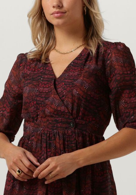 Bordeaux SCOTCH & SODA Mini jurk WRAP MINI DRESS - large