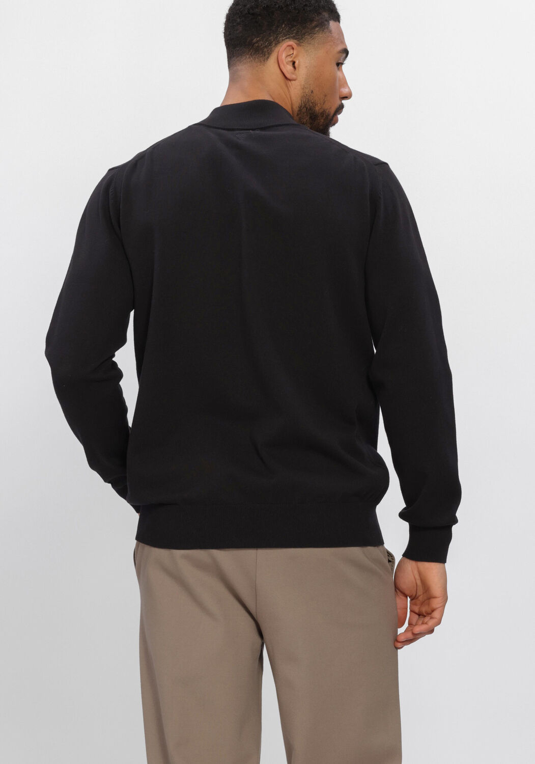 Zwarte PURE PATH Trui LIGHT WEIGHT HIDDEN HALF-ZIP - large