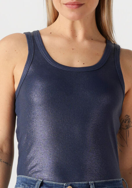 SUMMUM Haut RIB TANKTOP COTTON RIB Métallique - large