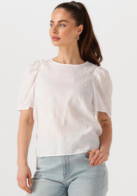 Witte OBJECT Top OBJILLY S/S RE O-NECK TOP 138 - large