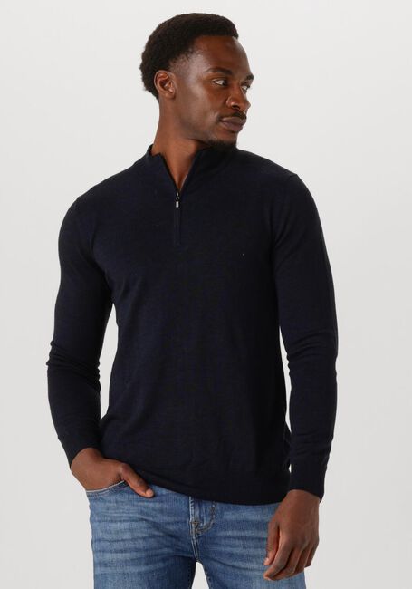 STEFANO LAURAN Pull HALF ZIP Bleu foncé - large
