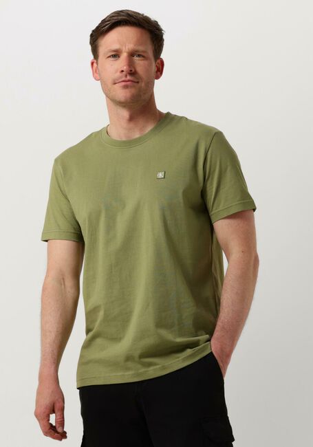 Groene CALVIN KLEIN T-shirt CK EMBRO BADGE TEE - large