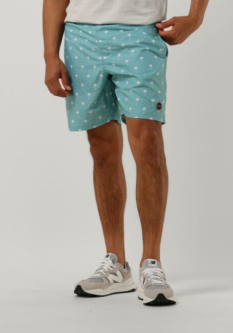Lichtblauwe SHIWI Zwembroeken MEN SWIMSHORT SCRATCHED SHIWI PALM - large