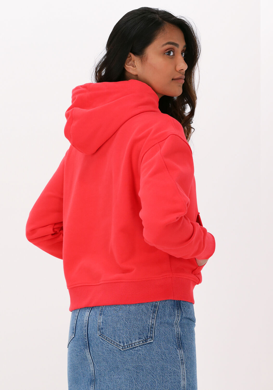 Rode CALVIN KLEIN Sweater STACKED LOGO HOODIE Omoda