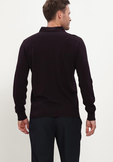 STEFANO LAURAN Pull POLO BUTTON COTTON Bordeaux - large