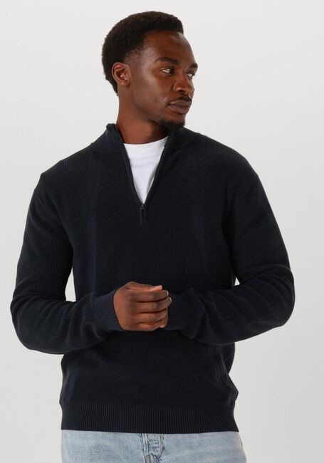 Blauwe G-STAR RAW Trui STRUCTURE HALF ZIP KNIT - large