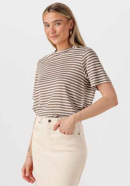 MY ESSENTIAL WARDROBE T-shirt LISAMW STRIPED TEE Sable - large