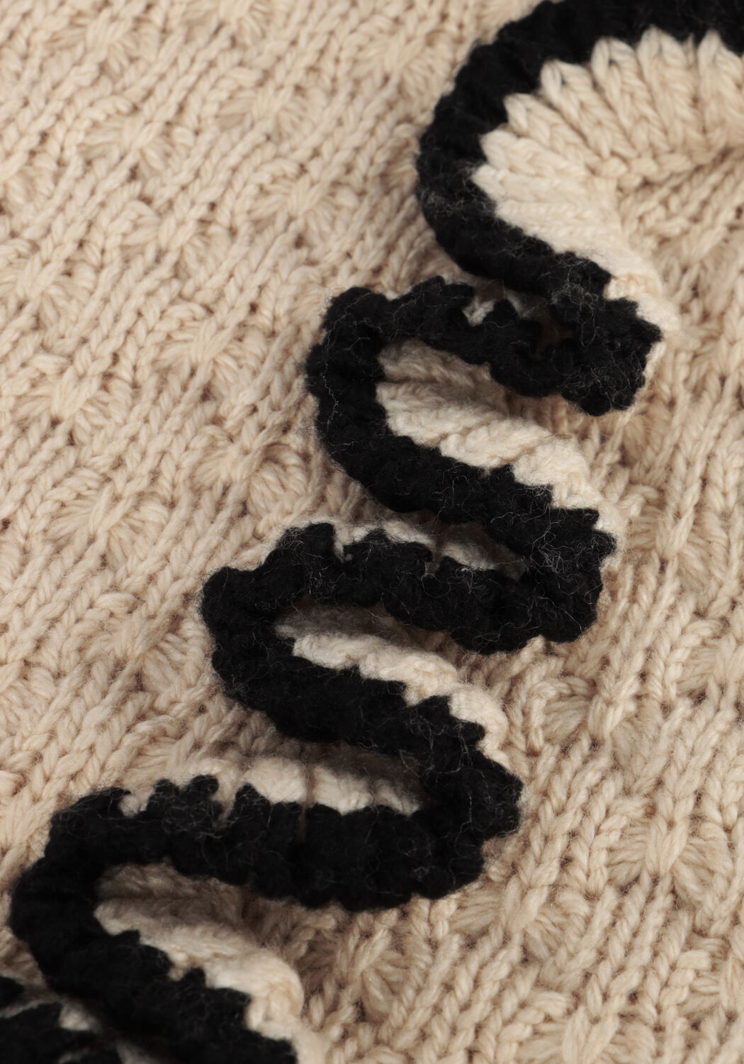 Beige OBJECT Trui OBJYAA L/S KNIT PULLOVER 131 - large