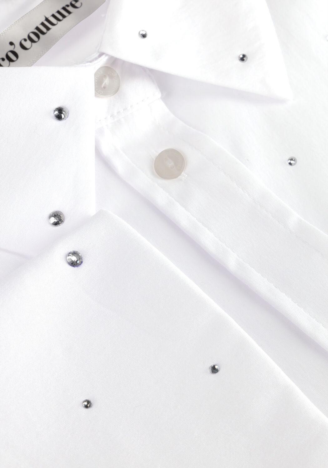 Witte CO'COUTURE  LENICC WIDE CUFF STONE SHIRT - large