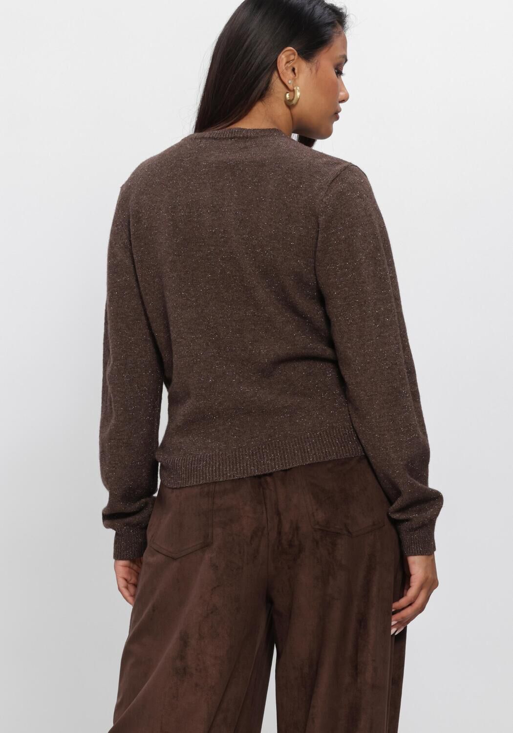 NUKUS Pull MEREL PULLOVER LUREX en marron - large