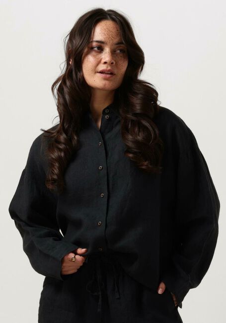 Zwarte SELECTED FEMME  SLFLINNIE S LINEN SHIRT - large