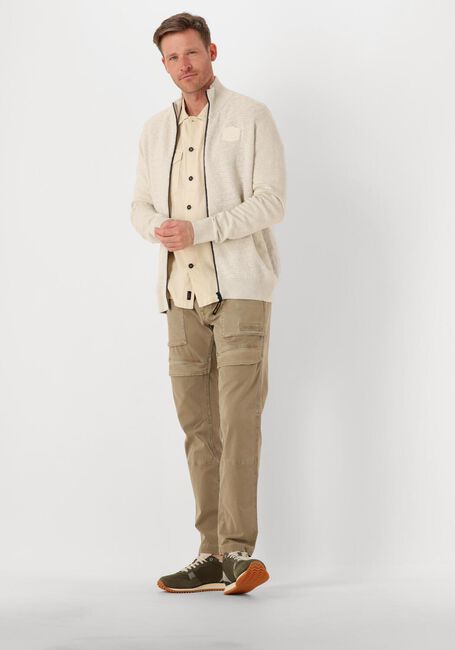 PME LEGEND Gilet ZIP JACKET STRUCTURE COTTON Écru - large