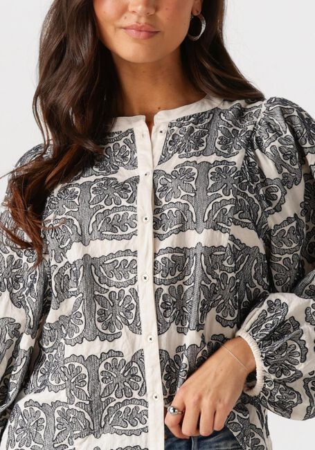 SUMMUM LONGSLEEVE BOUSE TILE EMBROIDERY Blouses Écru - large