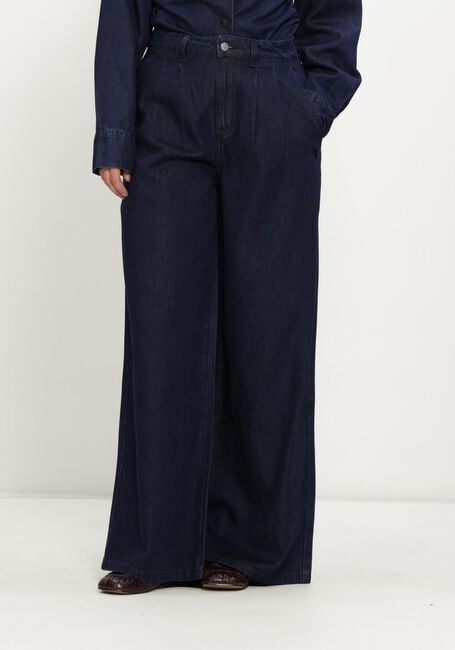Blauwe ALIX THE LABEL Broeken/jumpsuits LADIES WOVEN WIDE LEG DENIM PANTS - large