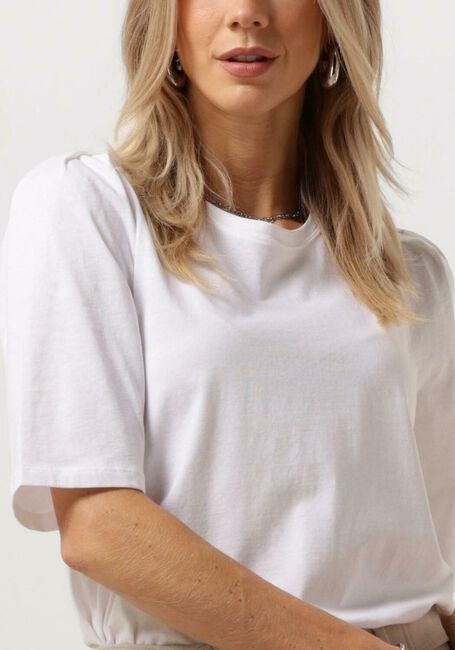 Witte MSCH COPENHAGEN T-shirt MSCHBETTIA ORGANIC PUFF TEE - large