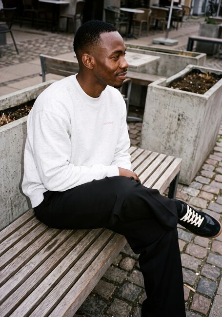 Grijze POCKIES Sweater MOVE SLOW CREW - large