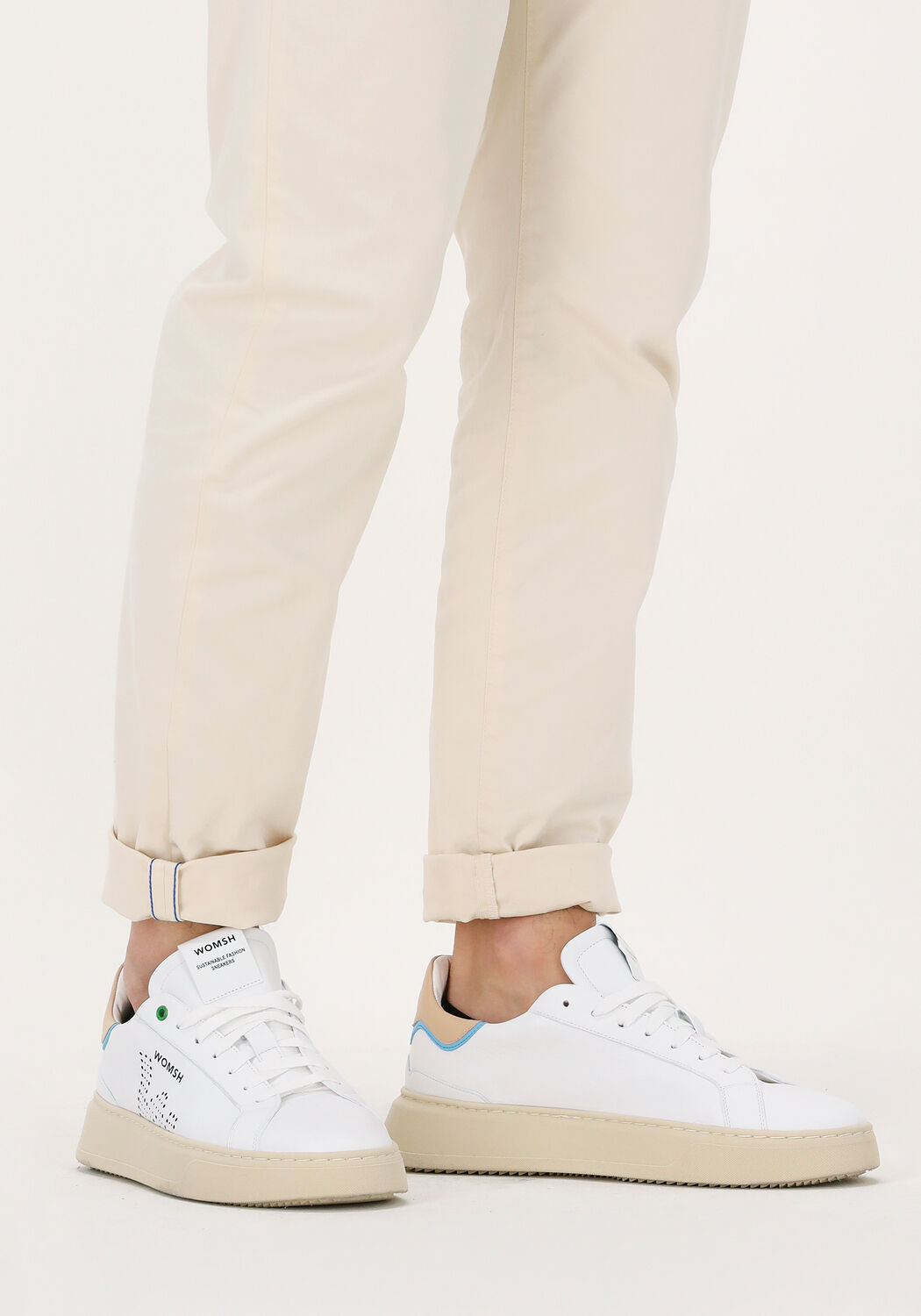 WOMSH Baskets basses SNIK en blanc - large