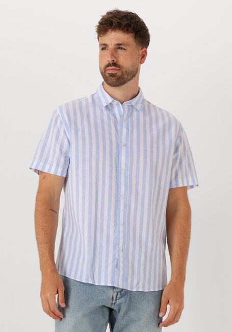 Blauwe SELECTED HOMME Casual overhemd SLHREG-SUN SHIRT SS NOOS - large