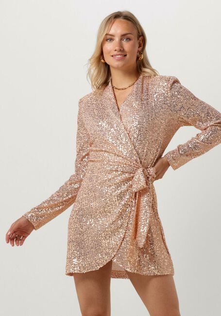 SECOND FEMALE Mini robe SHINE ON WRAP DRESS Rose clair - large