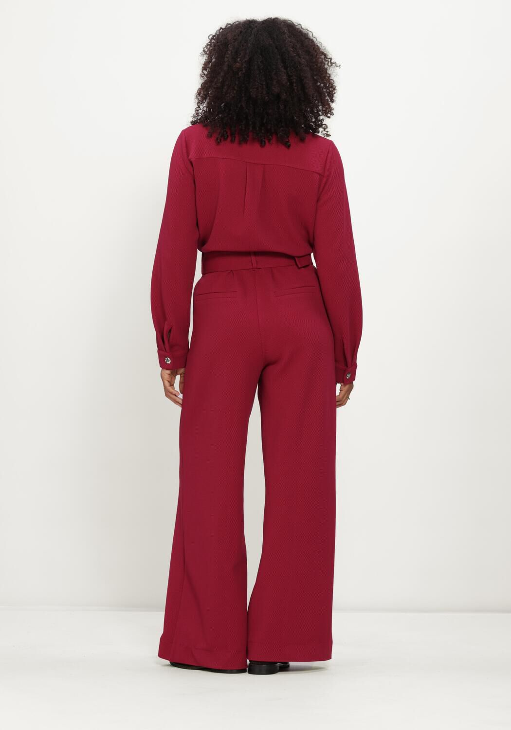 POM AMSTERDAM Robe maxi MEGAN BURGUNDY RED Bordeaux - large