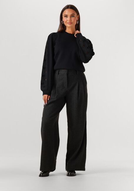 Zwarte OBJECT Trui OBJYUKI L/S RE KNIT PULLOVER - large