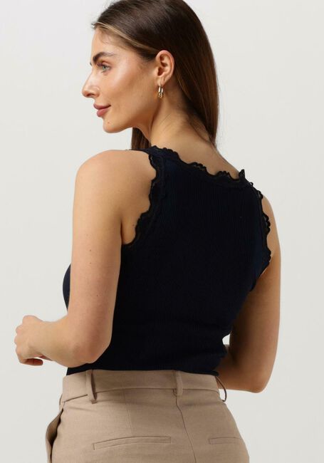 ROSEMUNDE Haut SILK TOP W/ LACE Bleu foncé - large