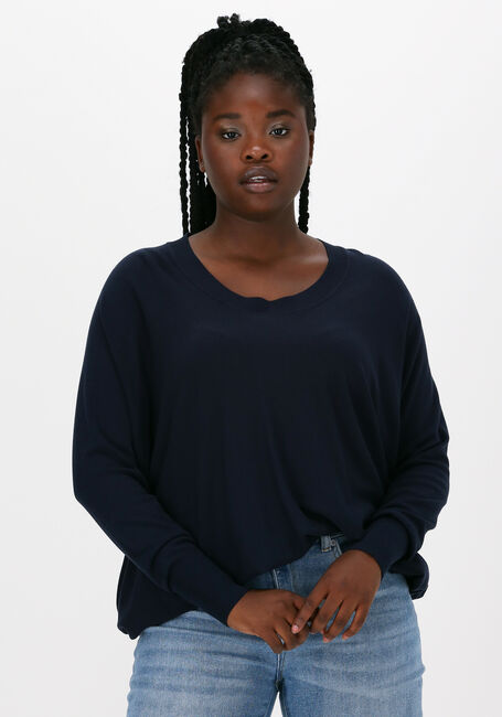 SUMMUM Haut OVERSIZED SWEATER BASIC KNIT en bleu - large