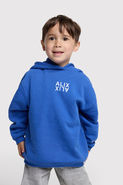 ALIX MINI Chandail KNITTED LOGO HOODY en bleu - large