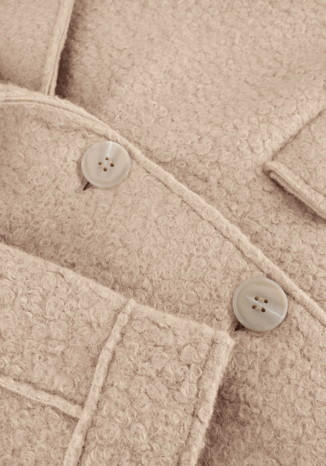Beige NUKUS Mantel INNA JACKET BOUCLE - large