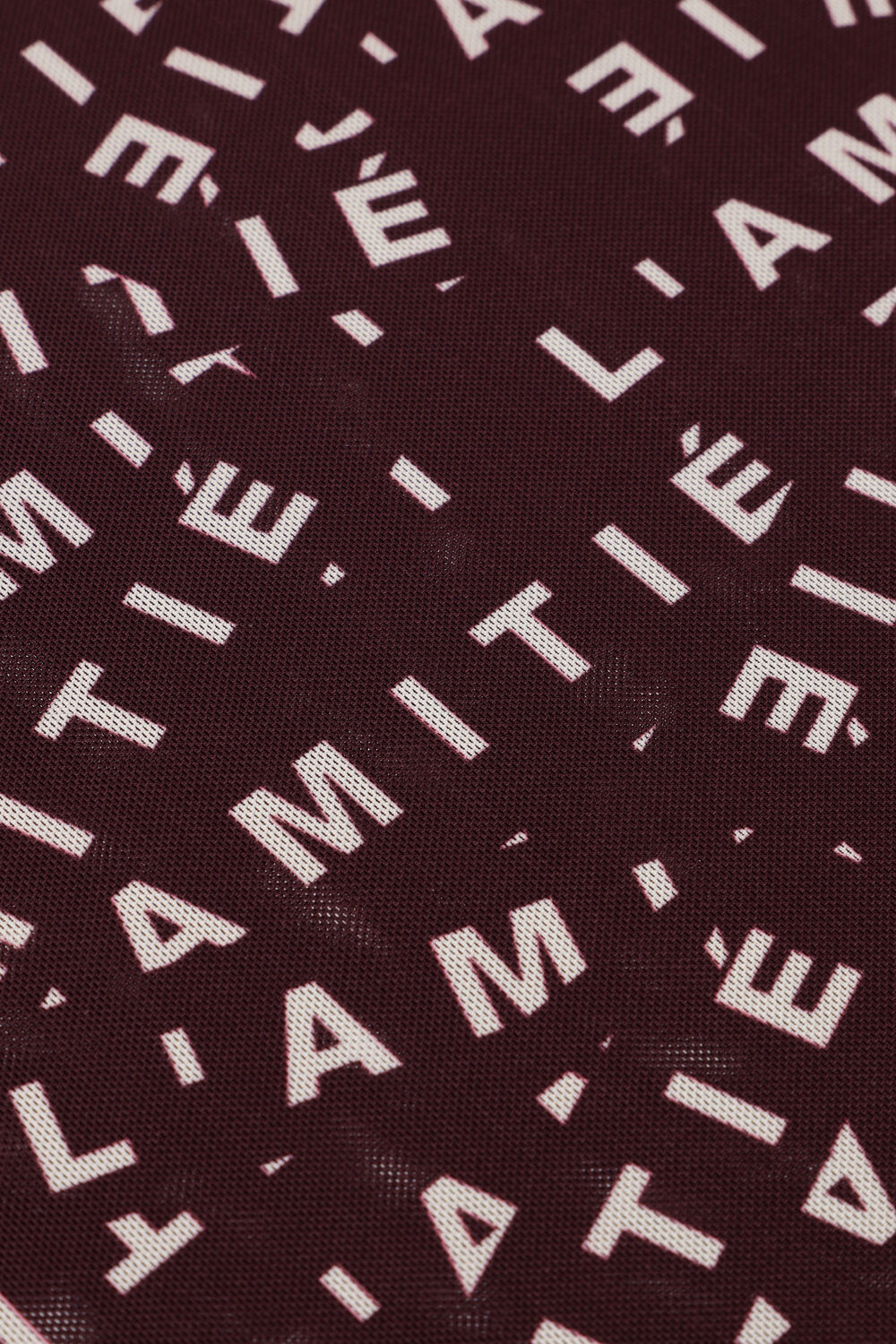 HAUTE L'AMITI&Eacute; Haut L'AMITIE MESH LS O-NECK Bordeaux - large