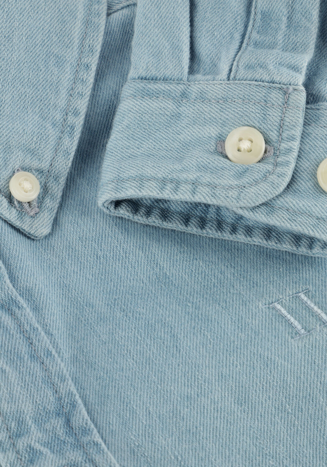 LES DEUX Chemise d&eacute;contract&eacute; KONRAD DENIM SHIRT Bleu clair - large