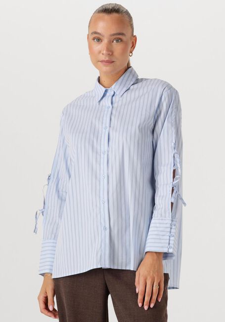 NEO NOIR SELINI MULTI STRIPE SHIRT Blouses Bleu clair - large