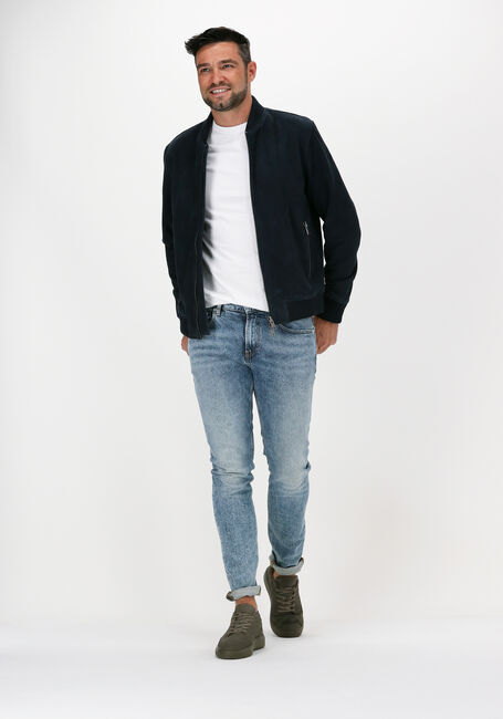 Blauwe SELECTED MEN Leren jas SLHICONIC BOMBER SUEDE JKT W S Blauwe SELECTED MEN Leren jas SLHICONIC BOMBER SUEDE JKT W S - large