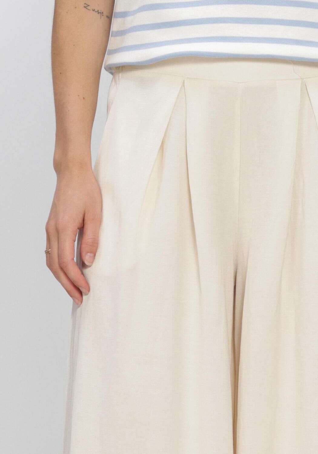 Witte SIMPLE Broeken/jumpsuits TROUSER - large