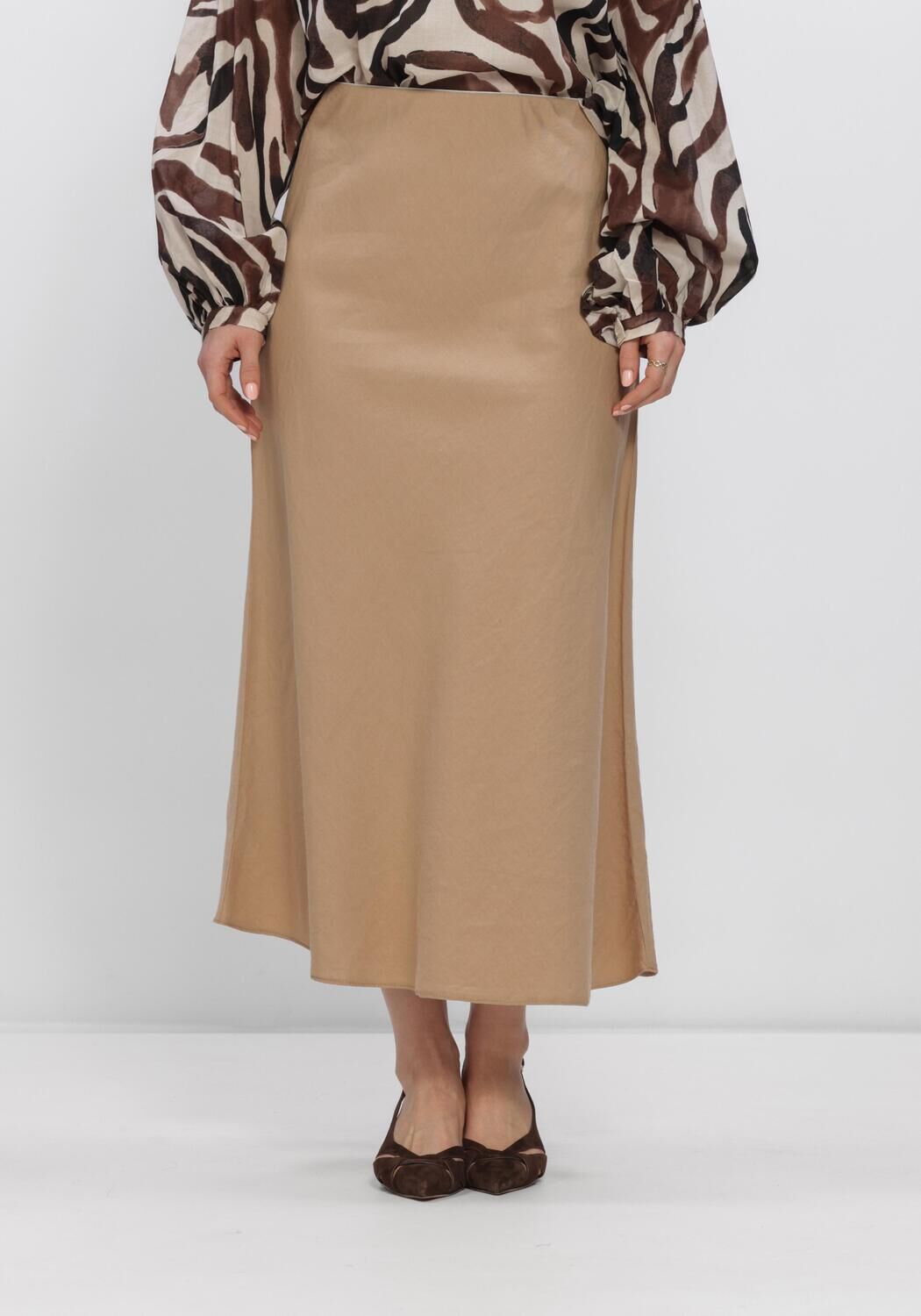 Beige BEAUMONT Midirok LUNA SKIRT - large