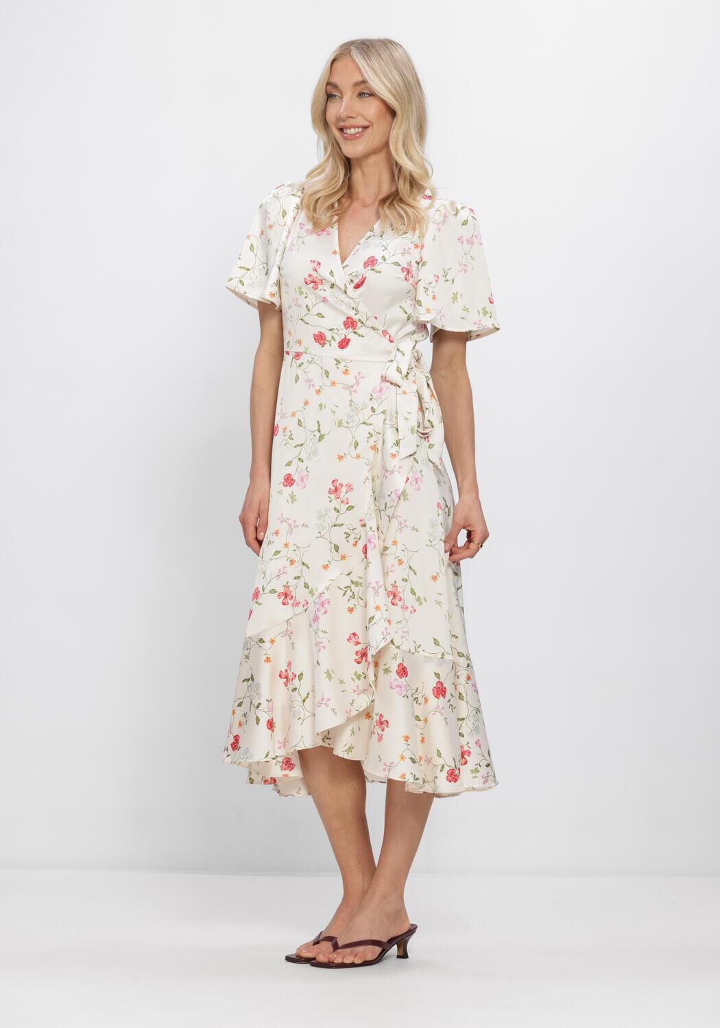 Y.A.S. Robe midi YASTHEA 2/4 MIDI WRAP DRESS S. en multicolore - large