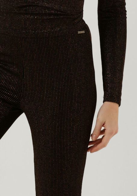 COLOURFUL REBEL Pantalon évasé JOLIE METALLIC STRIPE FLARE PANTS en noir - large