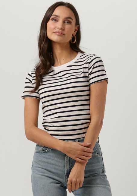 TOMMY HILFIGER T-shirt 1985 SLIM SLUB C-NK SS en blanc - large