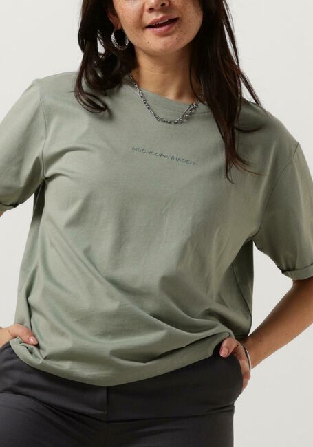 MSCH COPENHAGEN T-shirt MSCHTERINA ORGANIC SMALL LOGO TEE en vert - large
