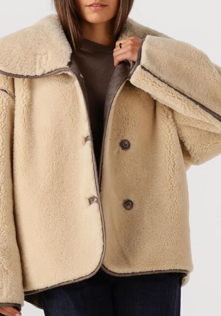 Beige WITHBLACK Teddy jas WBLDAJANA PILE JACKET - large